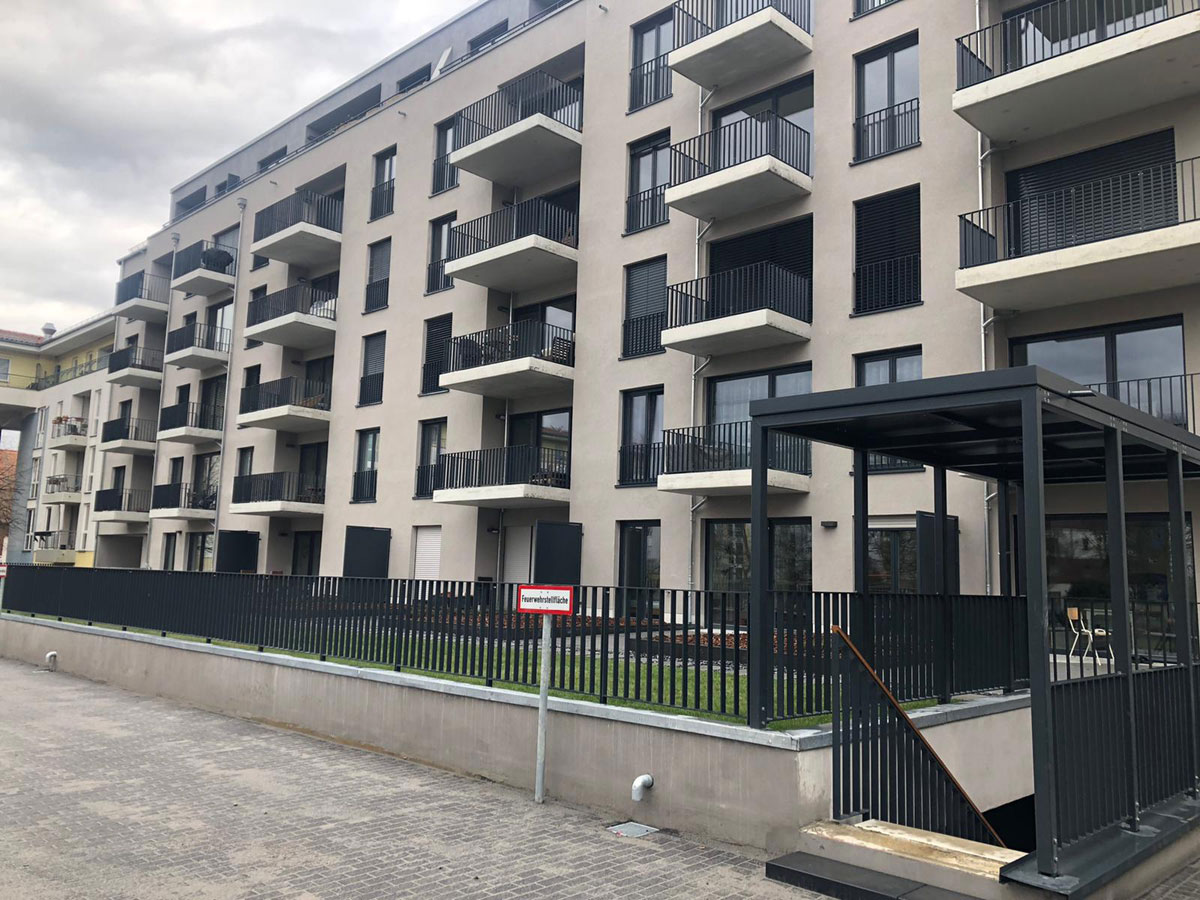 falk1 Foto 02 Ansicht Wohnungsneubau Fassade Neubau Wohnen Falkenberger Straße Berlin Labs von Helmolt Architekten Berlin